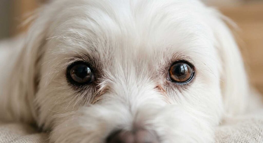 Photos of Your Dog for Rehoming: Capturing the SDA Boutique Standard 12 soulful eyes of small white dog
