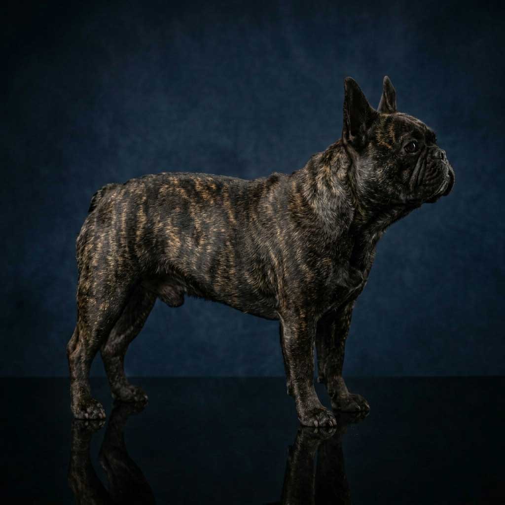 French Bulldog South Africa: The Complete Breed Guide 3 Dark brindle French Bulldog with tiger-stripe patterns
